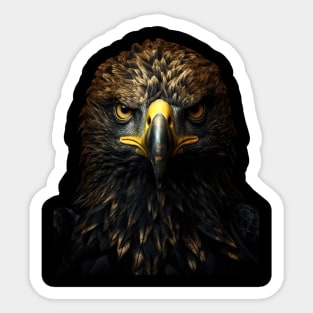 Black and Gold Eagle Sticker